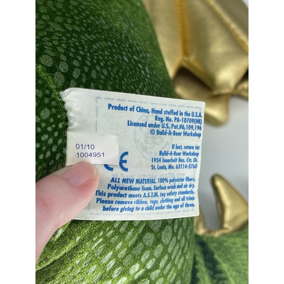 Build a Bear Fire Breathing Dragon Retired - Gold Wings - Picture 13 of 15